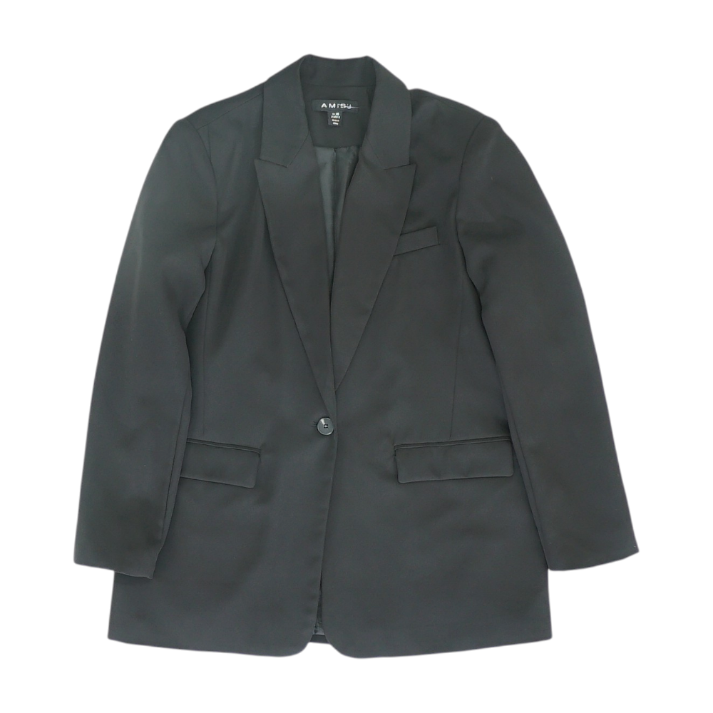 Black Solid Blazer