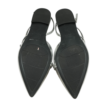 Silver Slip-On Flats
