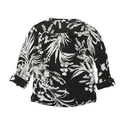 Black Floral Blouse