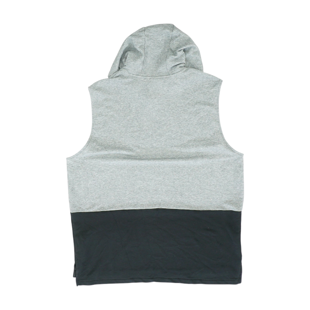 Gray Color Block Hoodie Pullover