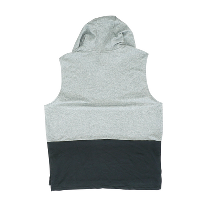 Gray Color Block Hoodie Pullover