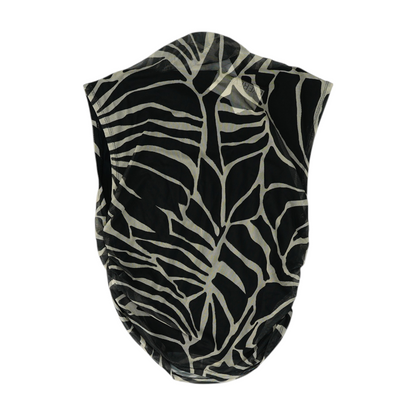 Black Animal Print Blouse