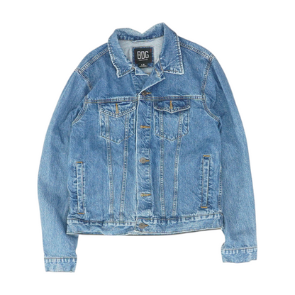 Blue Solid Denim Jacket