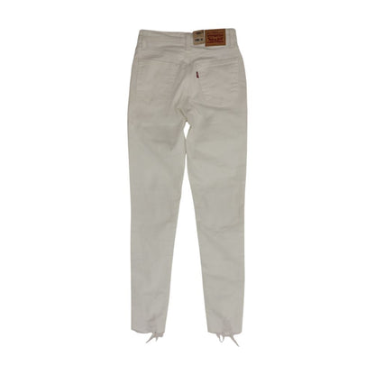 721 White Solid High Rise Skinny Leg Jeans