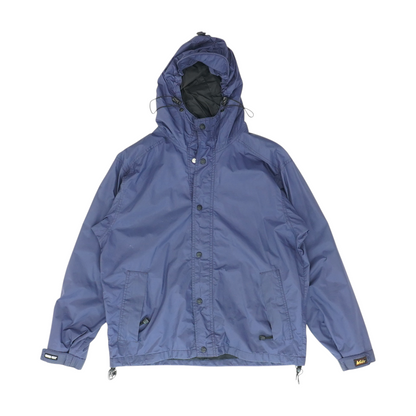 Vintage Navy Solid Rain Jacket