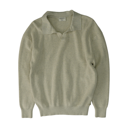 Beige Solid Pullover Sweater