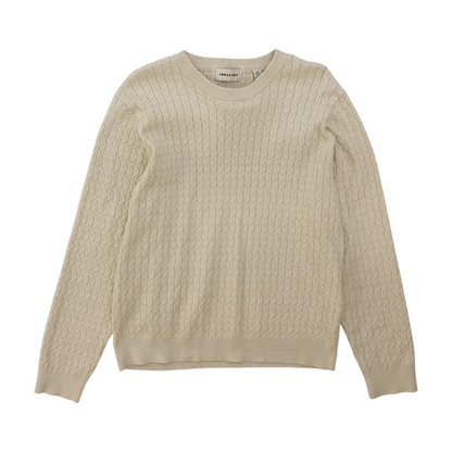 Beige Solid Pullover Sweater
