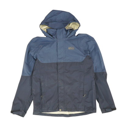 Navy Color Block Rain Jacket
