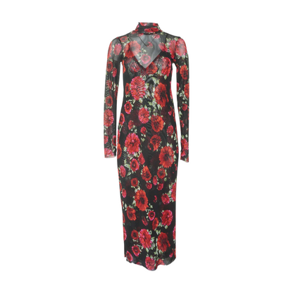 Black Floral Maxi Dress