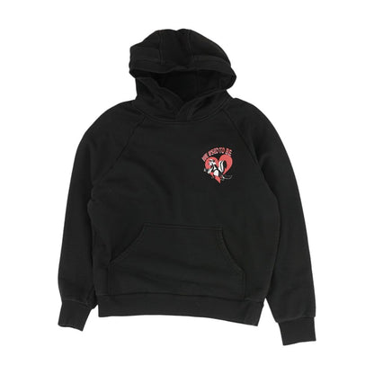 Black Graphic Hoodie Pullover