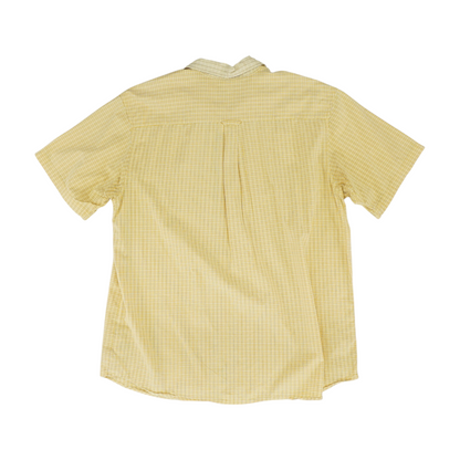 Yellow Plaid Short Sleeve Button Down