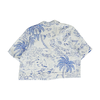 White Print Button Down