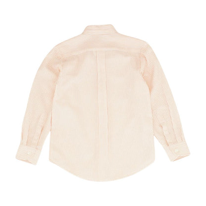 Orange Striped Long Sleeve Button Down