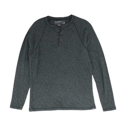 Gray Solid Henley T-Shirt