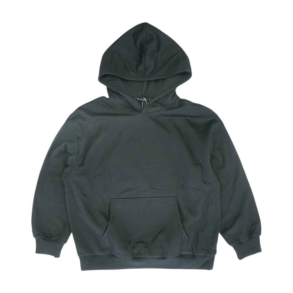 Black Solid Hoodie Pullover