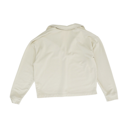 Beige Solid Sweatshirt Pullover