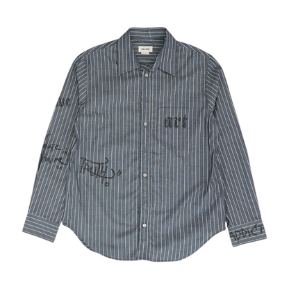 Gray Striped Button Down