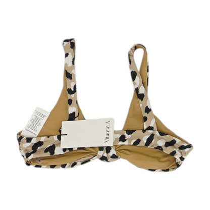 Beige Animal Print Swim Top