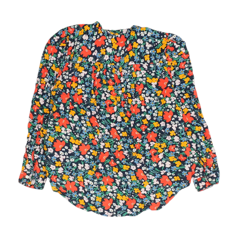 Navy Floral Blouse