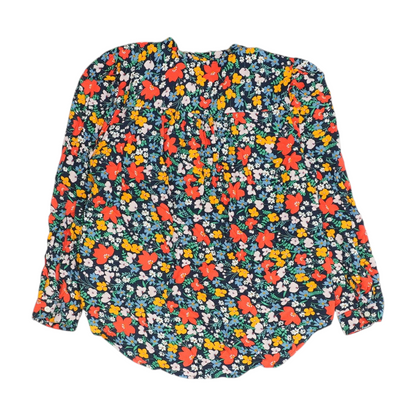 Navy Floral Blouse