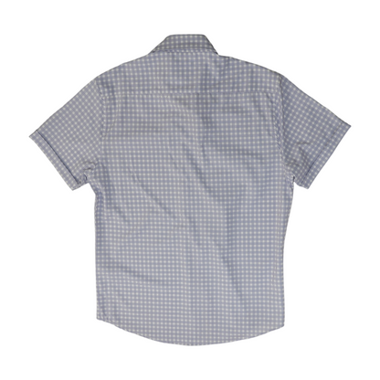 Lavender Plaid Short Sleeve Button Down