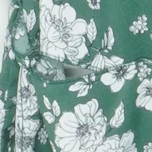 Green Plus Floral Mini Dress
