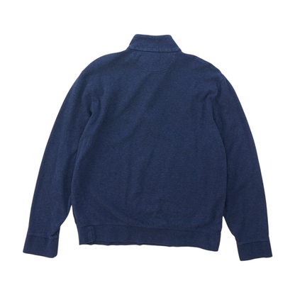 Blue Solid 1/4 Zip Pullover