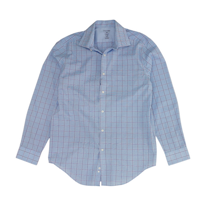 Blue Plaid Long Sleeve Button Down