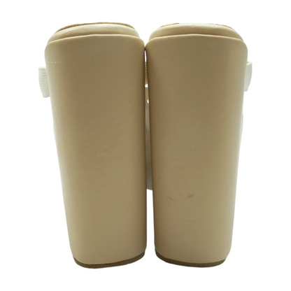 Beige Wedged Sandals