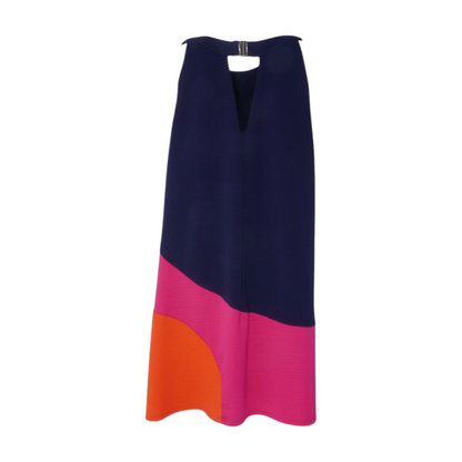 Navy Plus Color Block Mini Dress