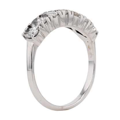 1 3/8 ctw 10K White Gold Diamond Band Ring