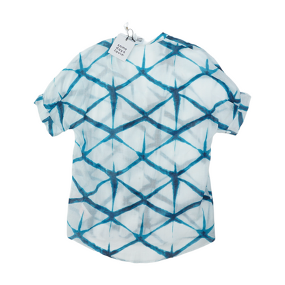 White Print Button Down