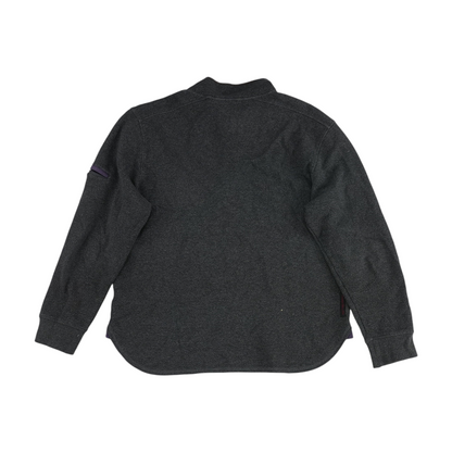 Gray Solid 1/4 Zip Pullover