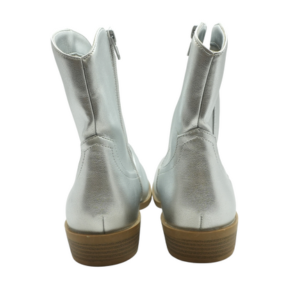 Silver Boots Shoes