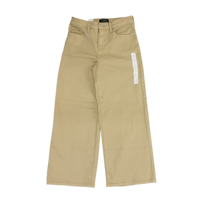 Beige Petite Wide Leg Jeans