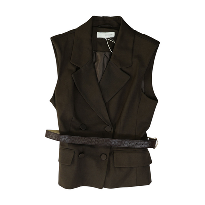 Brown Solid Blazer