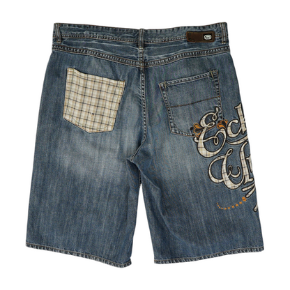 Navy Denim Shorts