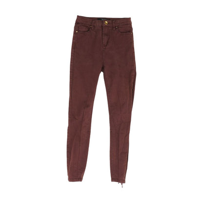 Burgundy Solid Jeans