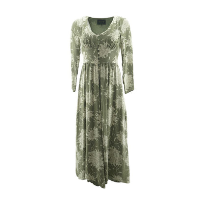 Green Floral Midi Dress