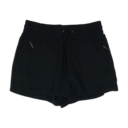 Black Solid Active Shorts