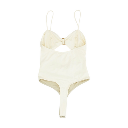 Beige Color Block One-Piece