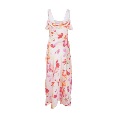 Pink Print Maxi Dress