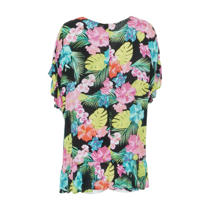 Black Tropical Blouse