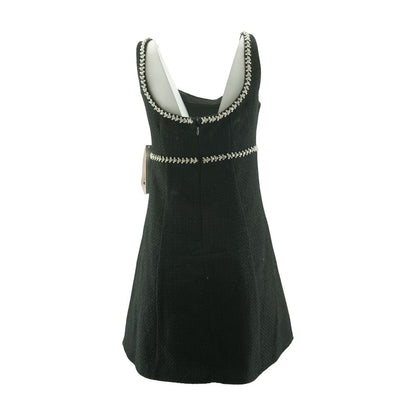 Black Solid Mini Dress