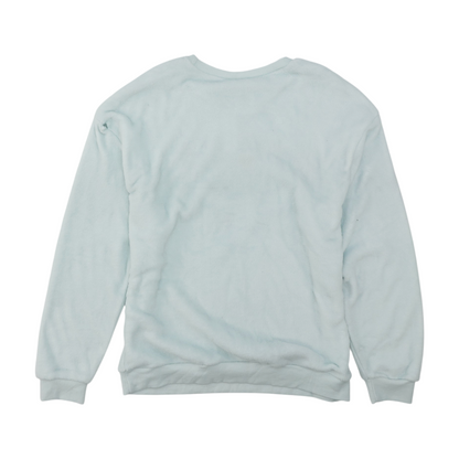Blue Solid Sweatshirt Pullover
