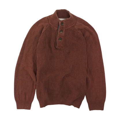 Burgundy Solid Pullover Sweater