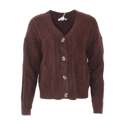 Brown Cardigan Sweater