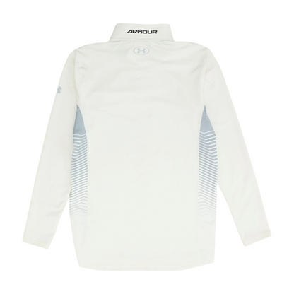White Solid 1/4 Zip Pullover