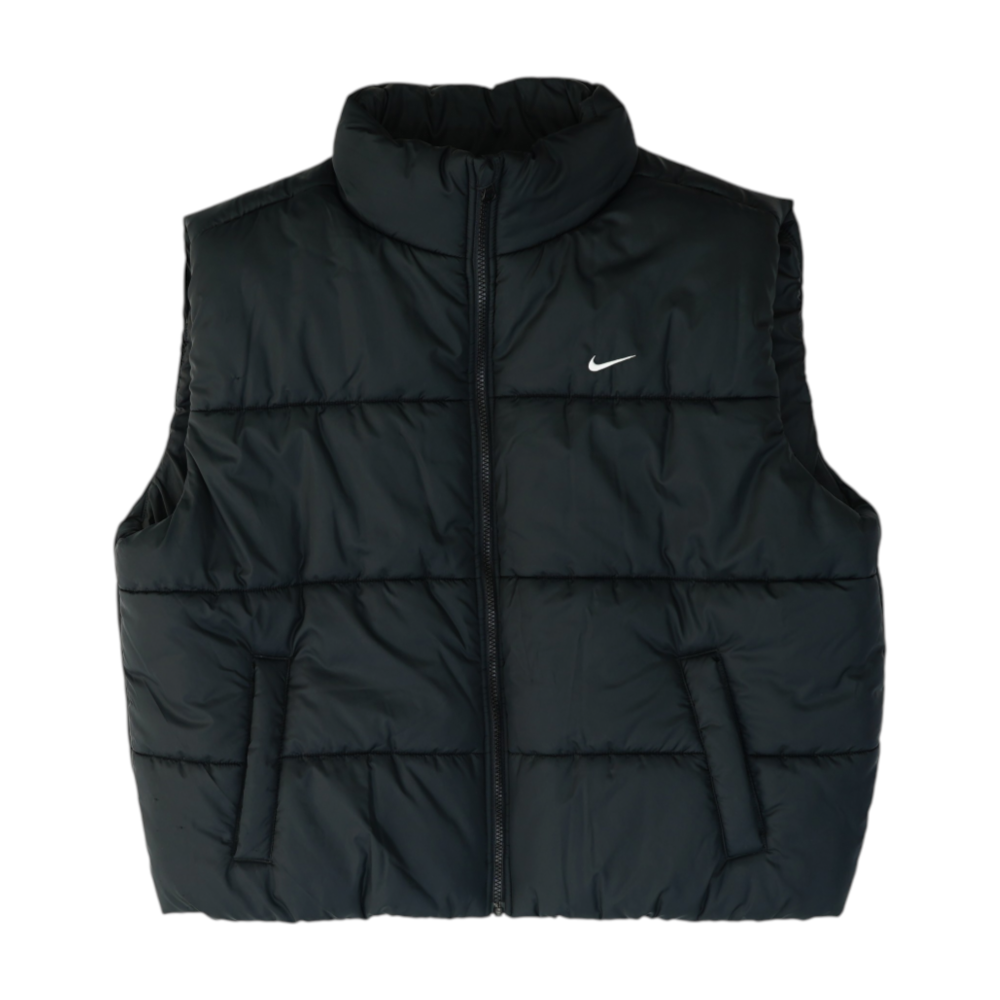 Black Solid Casual Vest