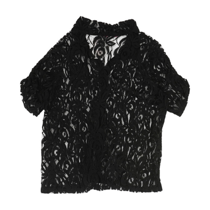 Black Plus Print Blouse